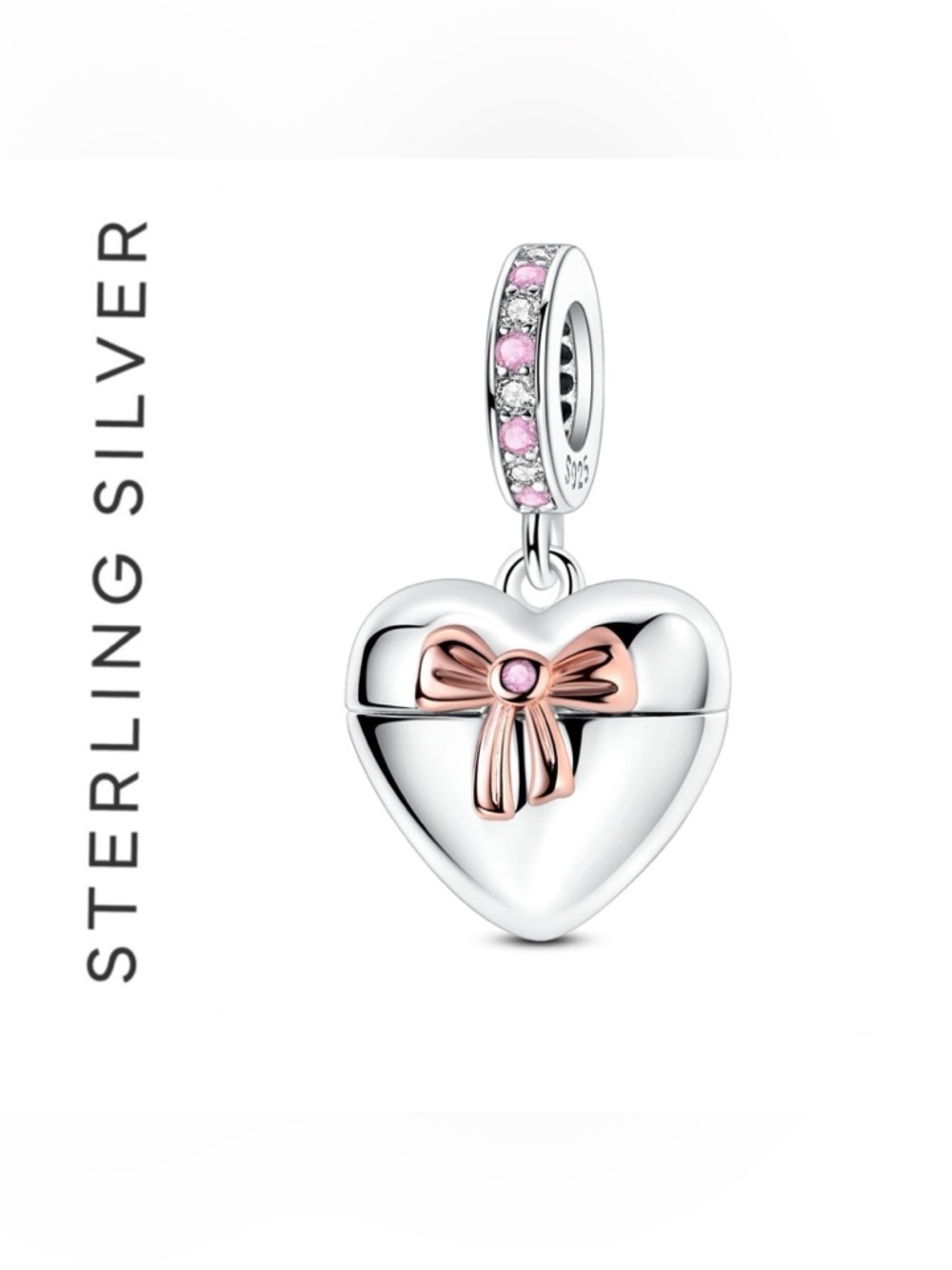 🌟 S925 Sterling Silver Reveal Your Love Heart Locket Charm